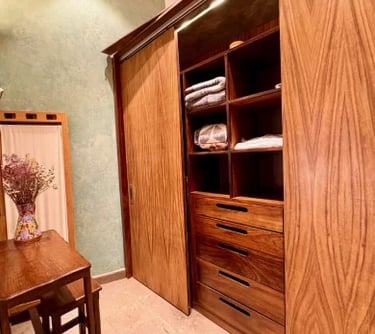 spacious closet in bedroom in san miguel de allende
