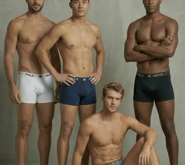 Kit 10 Cuecas Boxer Lisa Polo Wear Sortido Tamanho M