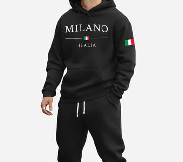 Blusa Moletom de Frio Itália Milano Bandeira Utilidades - Faz-Tudo