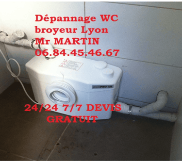 remplacement broyeur toilette francheville