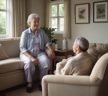 Nurse admitting a client