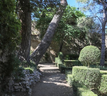 garden of a french castle in South of France