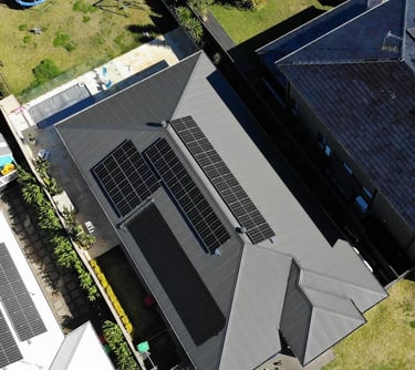 house with solar panels