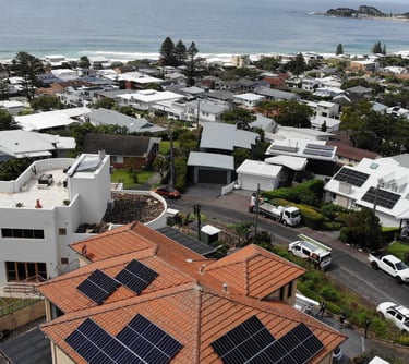 tile roof with solar panels