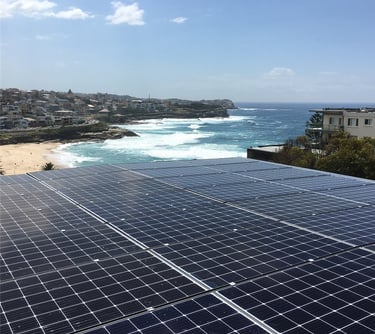 a beautiful roof with solar panels