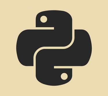 Python icon: popular programming language for data analysis, automation, and machine learning