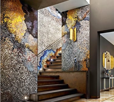 Glass Mosaic Mural , Custom Mosaic Mural