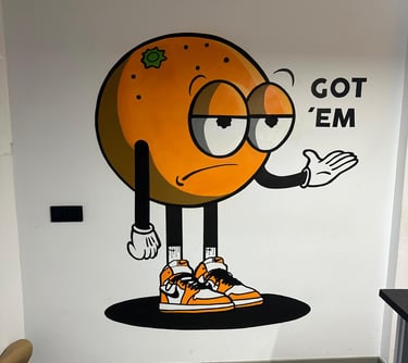 Mural tienda de zapatos