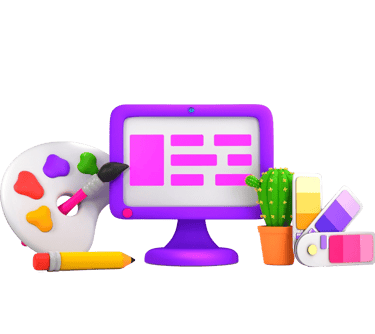 a computer monitor with a cactus plant and a cactus plant