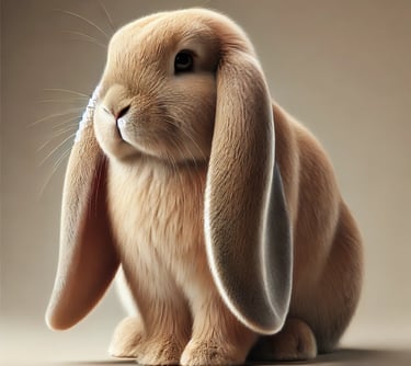 english lop rabbit sitting
