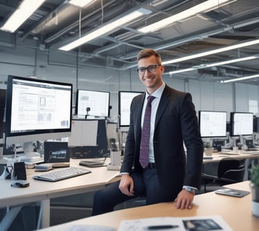 woman in black blazer with brown hair