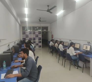 students taking practical lab class for Hands-on Training