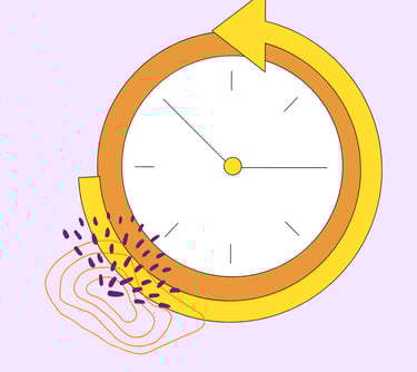 A cartoon clock