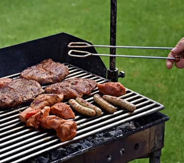 Menu barbecue un plateau de viande à grillé ,salade de saison
