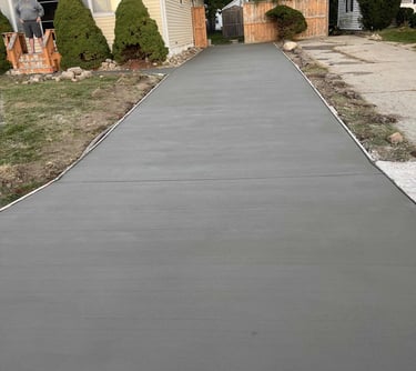 New Concrete Driveway