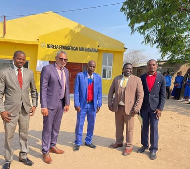 Pastors outside church