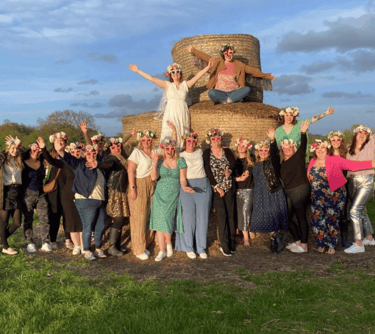 flower crown hen party in York