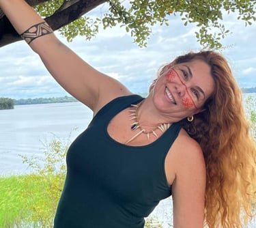 a woman with a bloody face and a bloody face