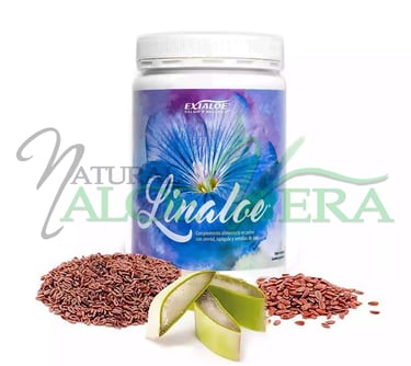 Linaloe de Exialoe, complemento alimenticio con aloe vera y plantas para el bienestar de las vías respiratorias.