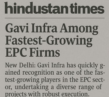 Gavi Infra news press coverage – Hindustan Times style collage