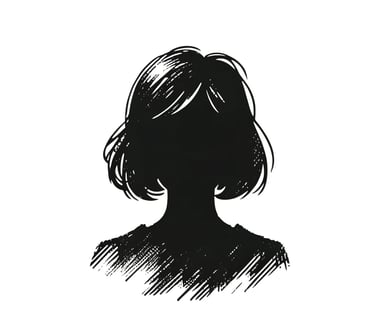 silhouette of a womans face