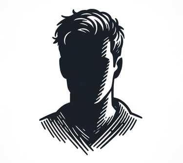 silhouette of a mans face