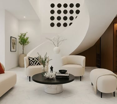 New build. Finishing. Contemporary Interior Design.