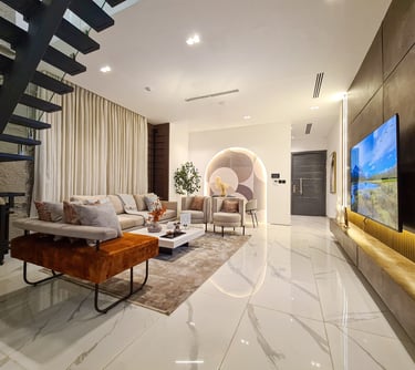 New build. Finish. Contemporary Interior Design.   