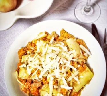 DIY homemade marinara sauce with parmasano regiano and pasta from Eataly, Century City