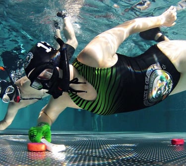 Underwater hockey players competing at UW Olsztyn CUP 2026