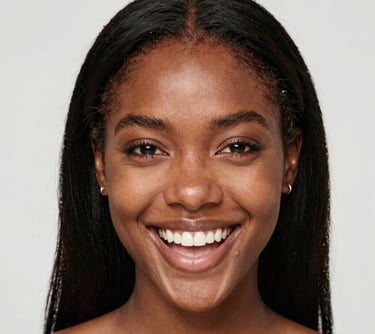 woman smiling wearing denim jacket