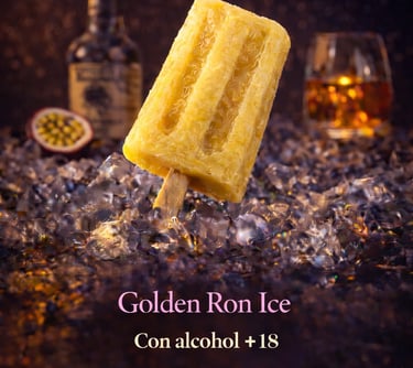 helado con alcohol premium ron golden