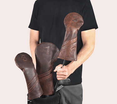 Personalized Leather Gift Golf Club Cover