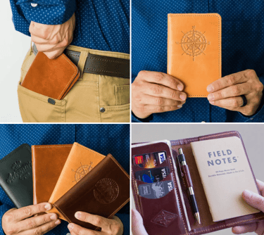 Personalized Leather Gift Journal Wallet