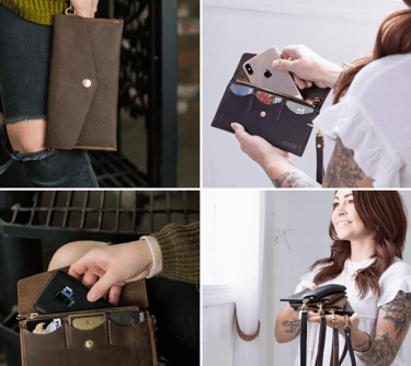 Personalized Leather Gift Wristlet Wallet