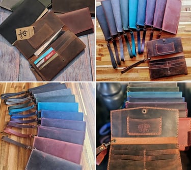 Personalized Leather Gift Wristlet Wallet