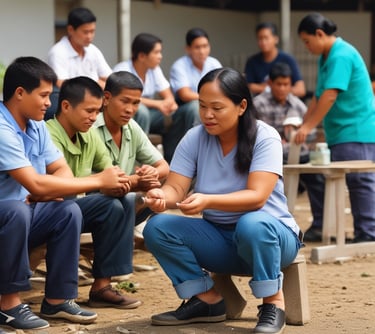 woman smiling wearing denim jacket