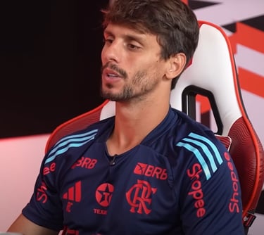Rodrigo Caio, em entrevista ao MengoCast, da Flamengo TV.