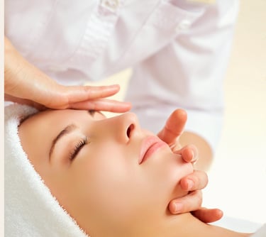 Professional facial massage at Skin Therapy Solutions for skin rejuvenation and relaxation.