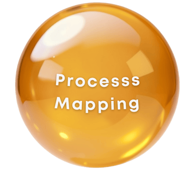 Process Mapping - on orange marble