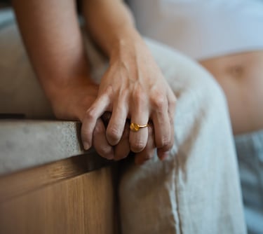 natural couple portrait inside private villa in Canggu Bali
