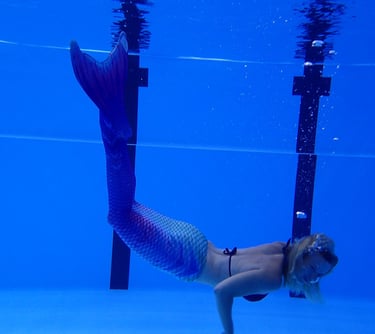 a mermaid tail underwater