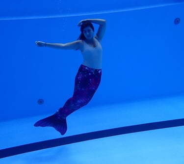 a mermaid tail underwater