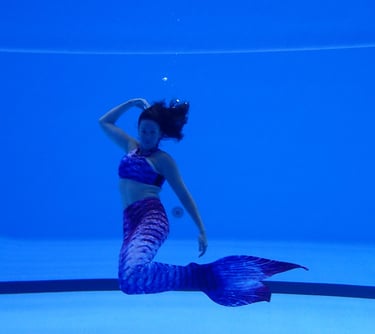 a mermaid tail underwater