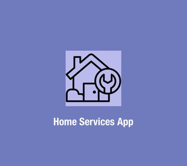 a home service app on a phone
