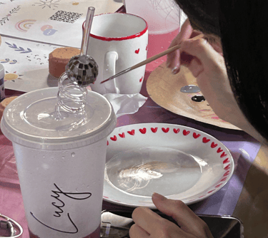 ceramic painting office team workshop