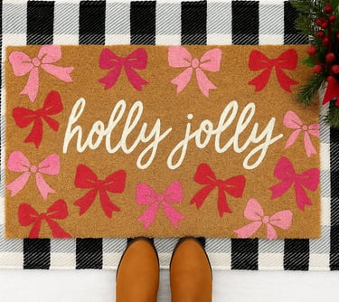 Christmas doormat painting workshop Lincoln