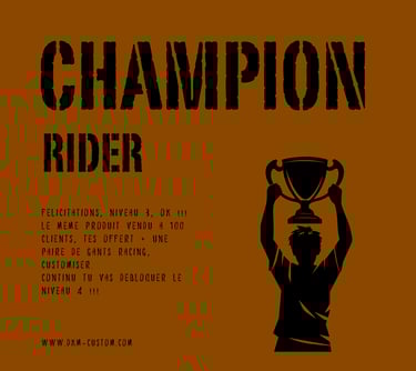 BADGE CHAMPION RIDER DKM CUSTOM