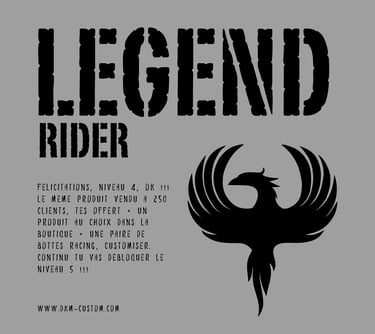 BADGE LEGEND RIDER DKM CUSTOM