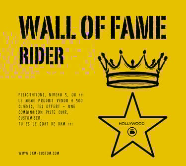 BADGE WALL OF FAME RIDER DKM CUSTOM